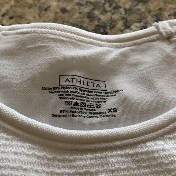 Athleta | Burpee White Long Sleeve Shirt Top size XS - Picture 7 of 7
